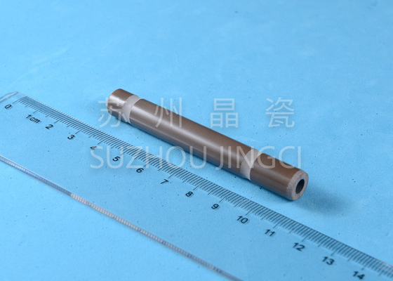 Brown Alumina Ceramic Shaft With Grooves 95% High Abrasion Resistance